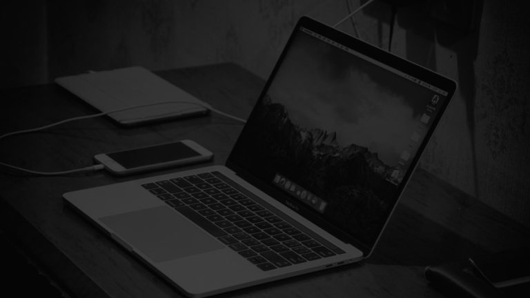 laptop on a desk