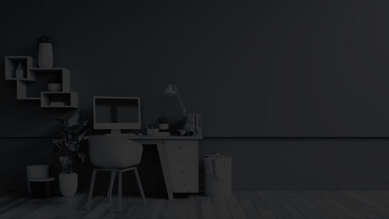 Simple office space with contemporary home décor