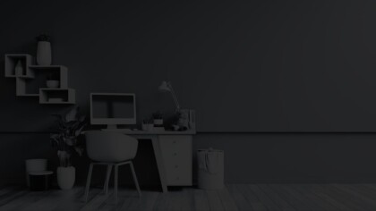 Simple office space with contemporary home décor